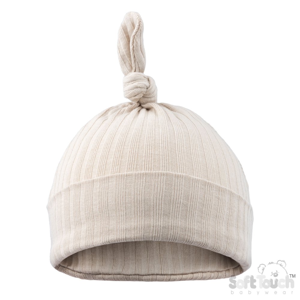 H4600-BI: Biscuit Ribbed Knot Hat (0-6 Months) H4600-BI: Biscuit Ribbed Knot Hat (0-6 Months)